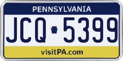 PA license plate JCQ5399