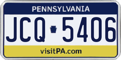 PA license plate JCQ5406