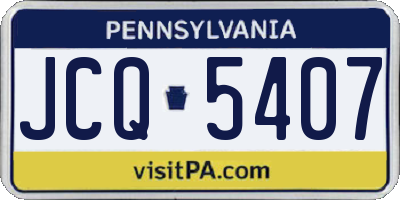 PA license plate JCQ5407