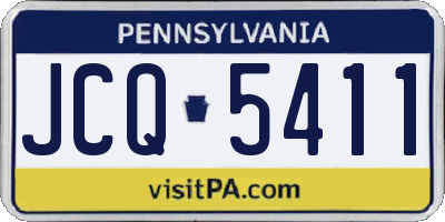 PA license plate JCQ5411