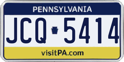 PA license plate JCQ5414