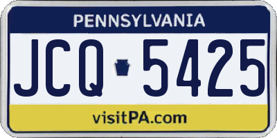 PA license plate JCQ5425