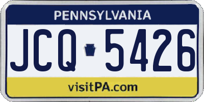 PA license plate JCQ5426
