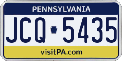PA license plate JCQ5435