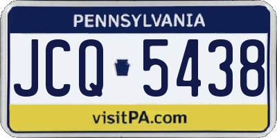 PA license plate JCQ5438