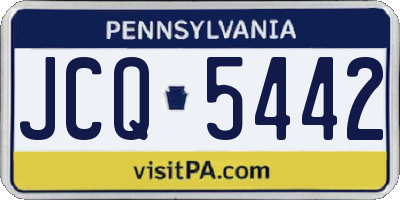 PA license plate JCQ5442