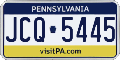 PA license plate JCQ5445