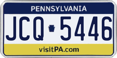 PA license plate JCQ5446