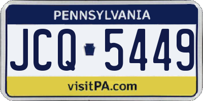 PA license plate JCQ5449