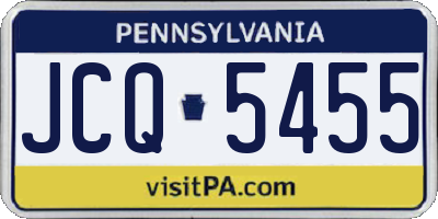 PA license plate JCQ5455