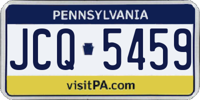 PA license plate JCQ5459