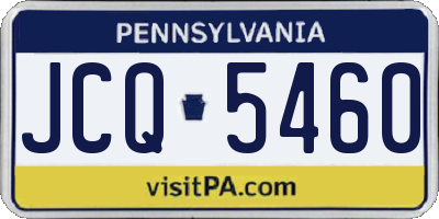 PA license plate JCQ5460