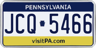 PA license plate JCQ5466