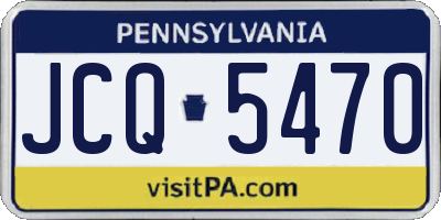 PA license plate JCQ5470