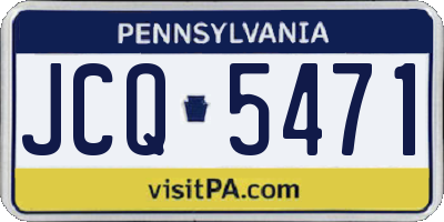 PA license plate JCQ5471