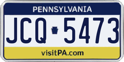 PA license plate JCQ5473