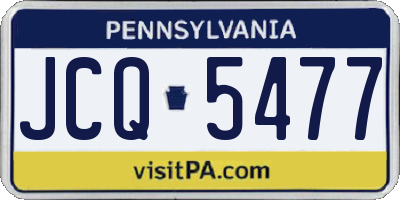 PA license plate JCQ5477