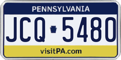 PA license plate JCQ5480