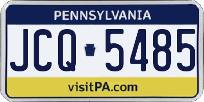 PA license plate JCQ5485