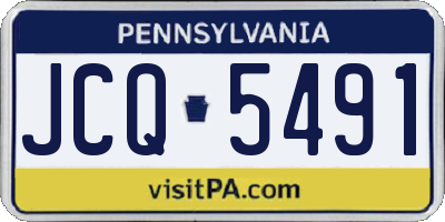 PA license plate JCQ5491