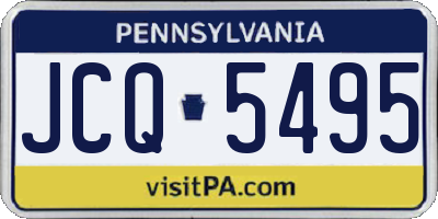 PA license plate JCQ5495
