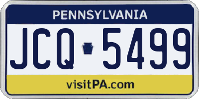PA license plate JCQ5499