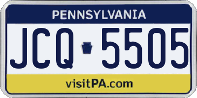 PA license plate JCQ5505