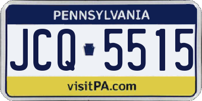 PA license plate JCQ5515