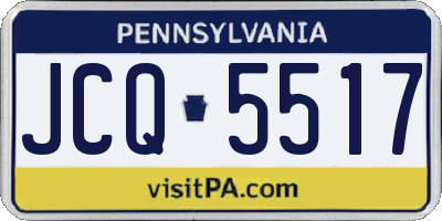 PA license plate JCQ5517