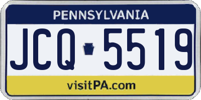 PA license plate JCQ5519