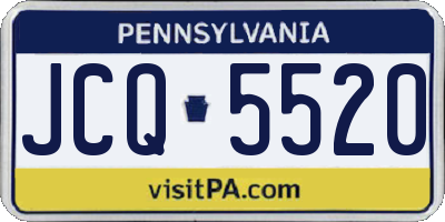 PA license plate JCQ5520