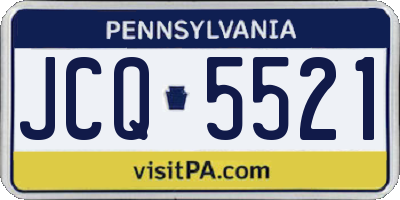 PA license plate JCQ5521