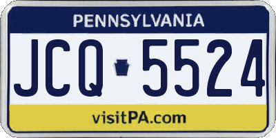 PA license plate JCQ5524