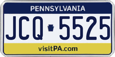 PA license plate JCQ5525