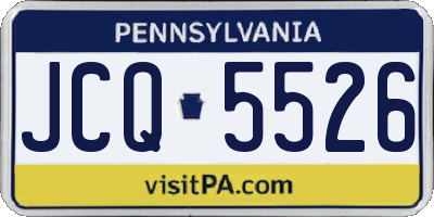 PA license plate JCQ5526