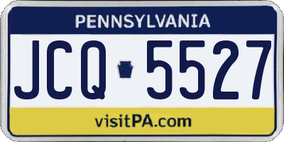 PA license plate JCQ5527