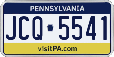 PA license plate JCQ5541