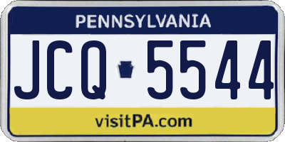 PA license plate JCQ5544