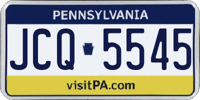 PA license plate JCQ5545