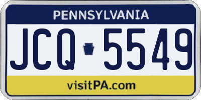 PA license plate JCQ5549
