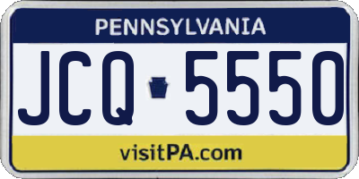 PA license plate JCQ5550
