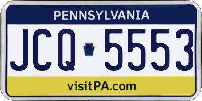 PA license plate JCQ5553