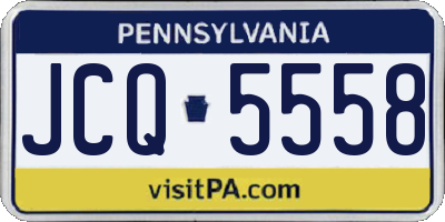 PA license plate JCQ5558
