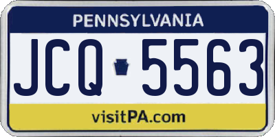 PA license plate JCQ5563