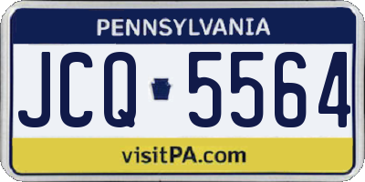 PA license plate JCQ5564