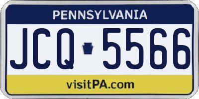 PA license plate JCQ5566