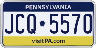 PA license plate JCQ5570