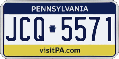 PA license plate JCQ5571