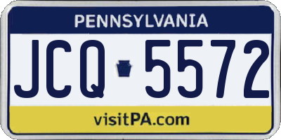 PA license plate JCQ5572