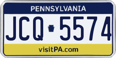 PA license plate JCQ5574